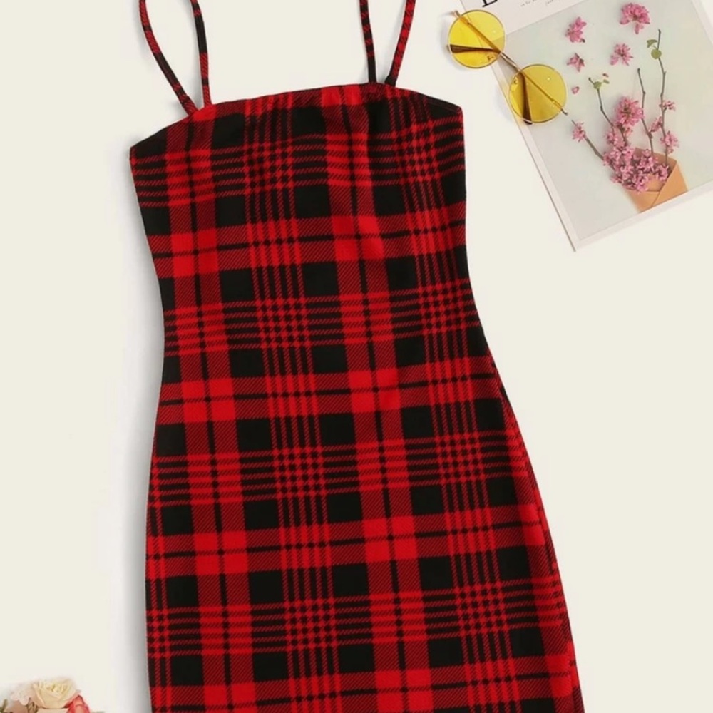 Tartan Cami Mini Bodycon Dress